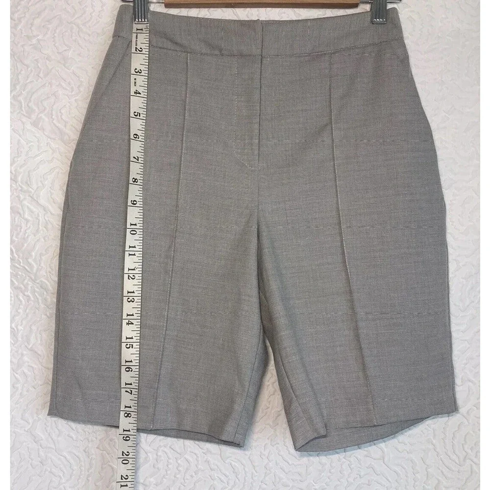 Topshop Womens Gray Shorts Stretch Zip Fly Hook & Bar Closure Career 4